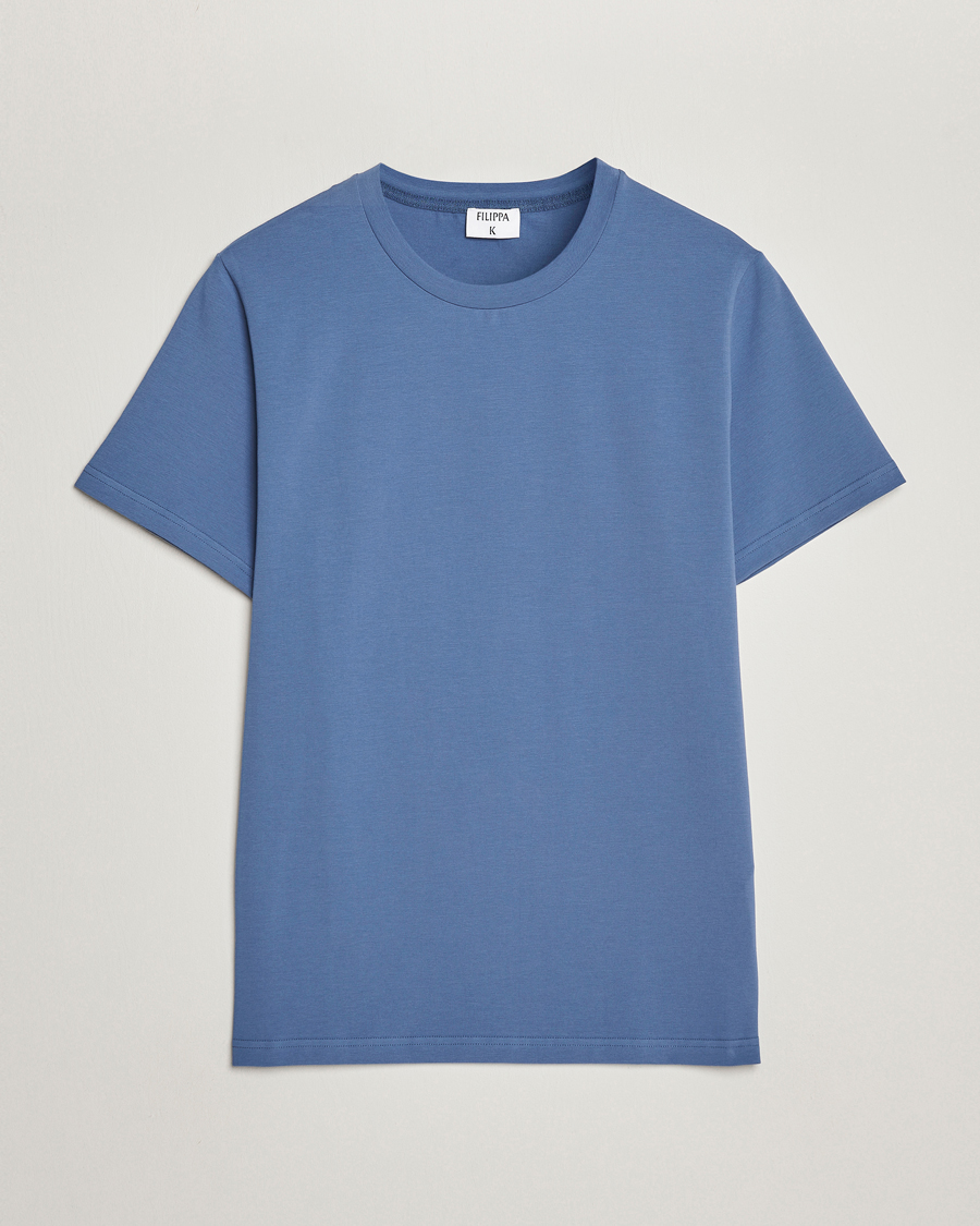 Herre |  | Filippa K | Soft Lycra T-Shirt Paris Blue