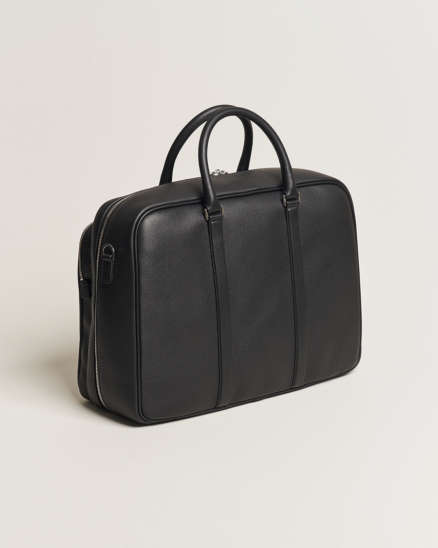 Herre | Vesker | Canali | Grain Leather Weekend Bag Black