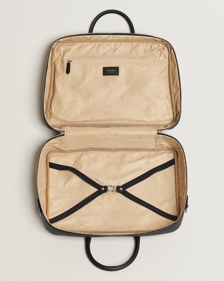 Herre | Vesker | Canali | Grain Leather Weekend Bag Black