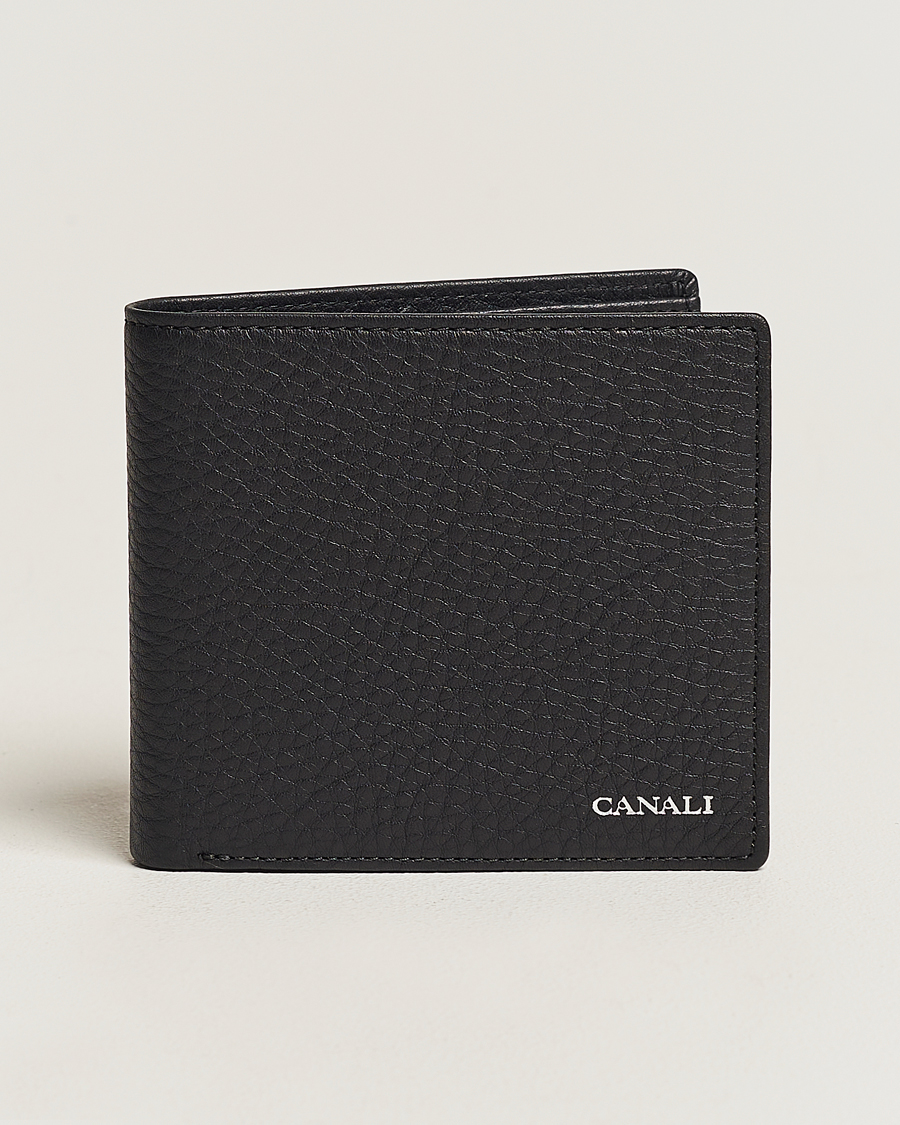 Herre | Canali | Canali | Grain Leather Wallet Black