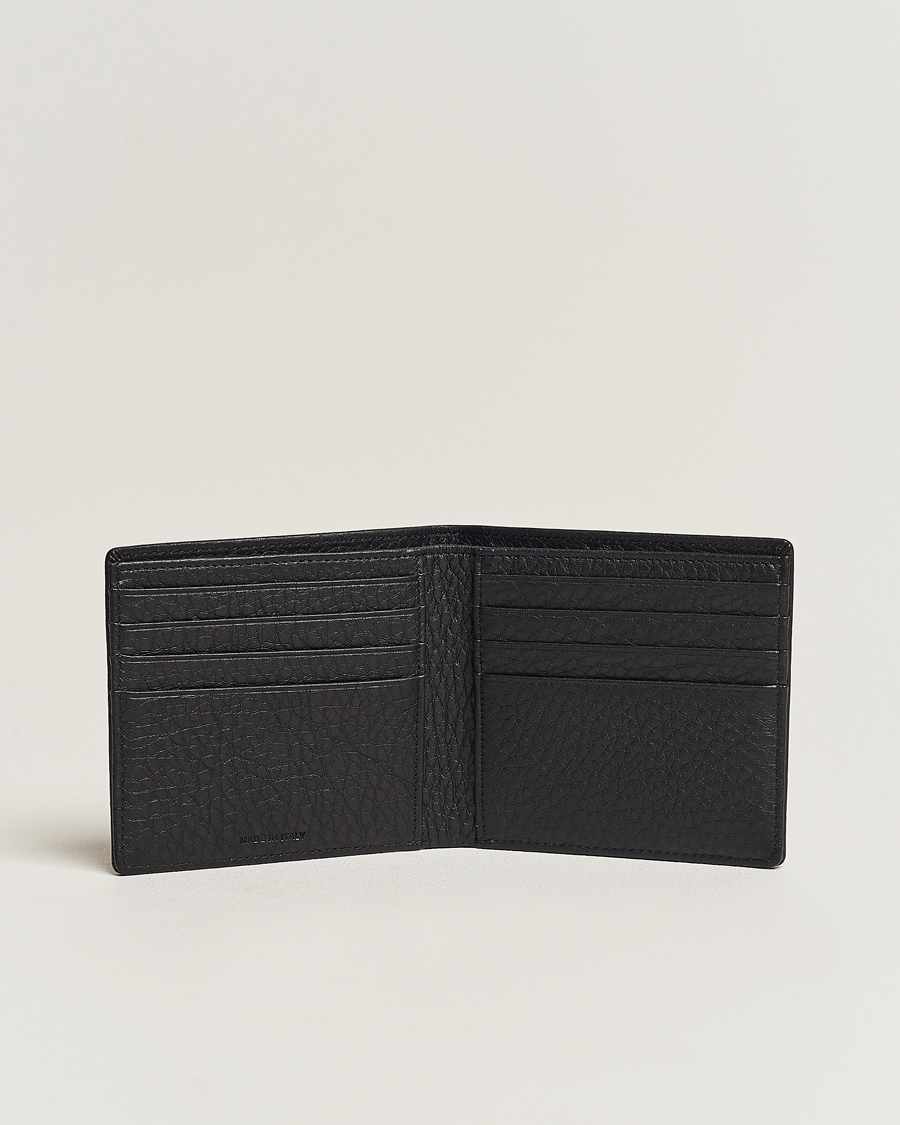 Herre | Italian Department | Canali | Grain Leather Wallet Black