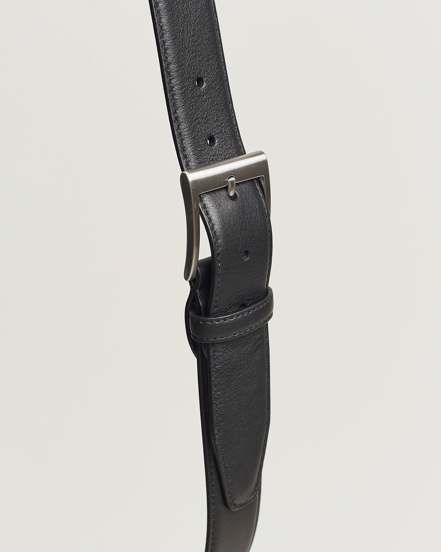 Herre | Belter | Canali | Classic Leather Belt Black Calf