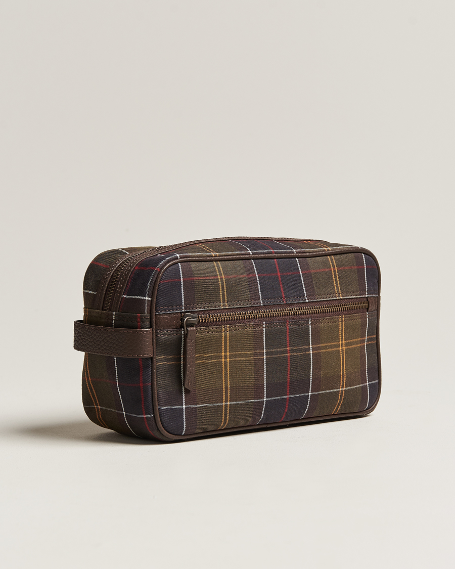 Herre |  | Barbour Lifestyle | Tartan And Leather Washbag Classic Tartan