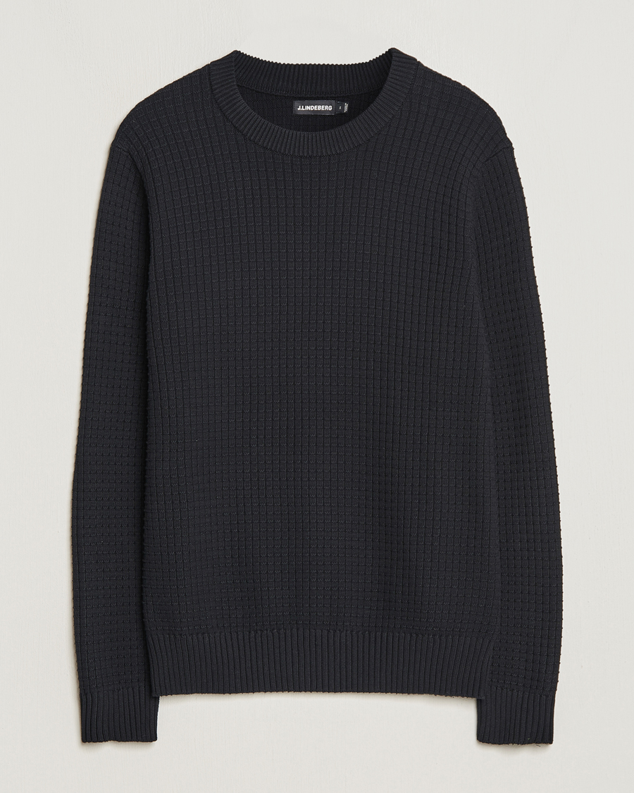 Herre | Gensere | J.Lindeberg | Archer Structure Sweater Black