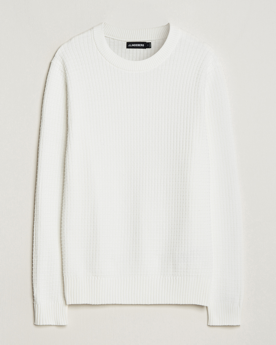 Herre | Gensere | J.Lindeberg | Archer Structure Sweater Cloud White