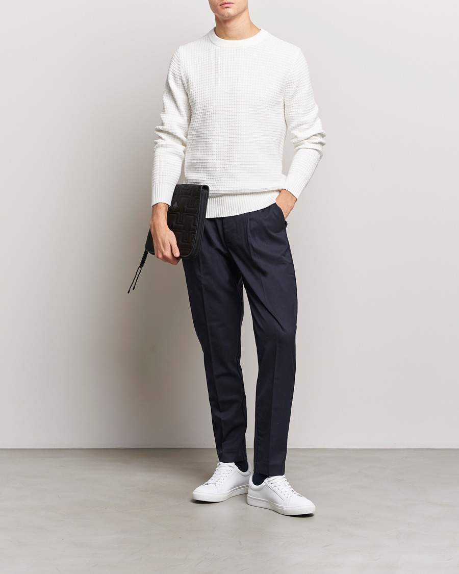 Herre | Gensere | J.Lindeberg | Archer Structure Sweater Cloud White