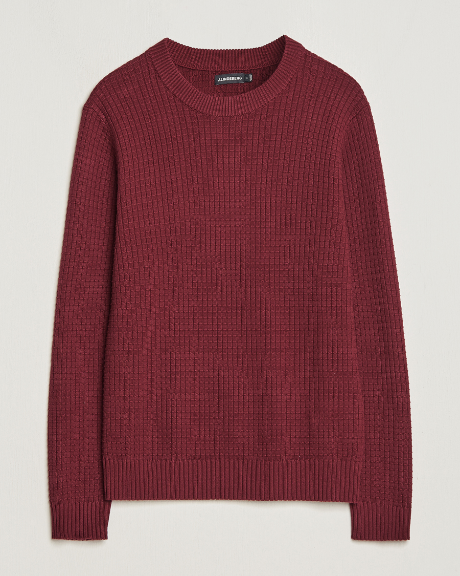 Herre |  | J.Lindeberg | Archer Structure Sweater Zinfandel