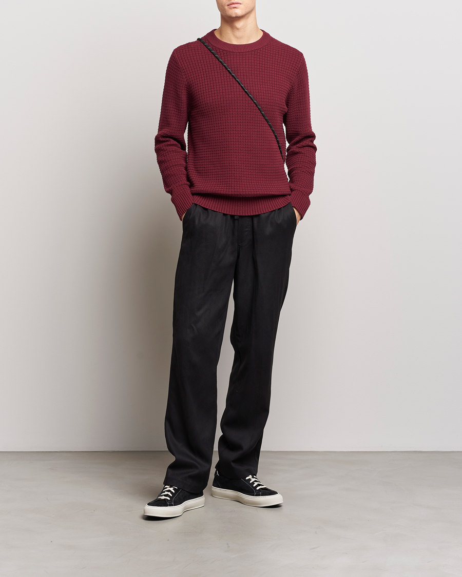 Herre | Gensere | J.Lindeberg | Archer Structure Sweater Zinfandel