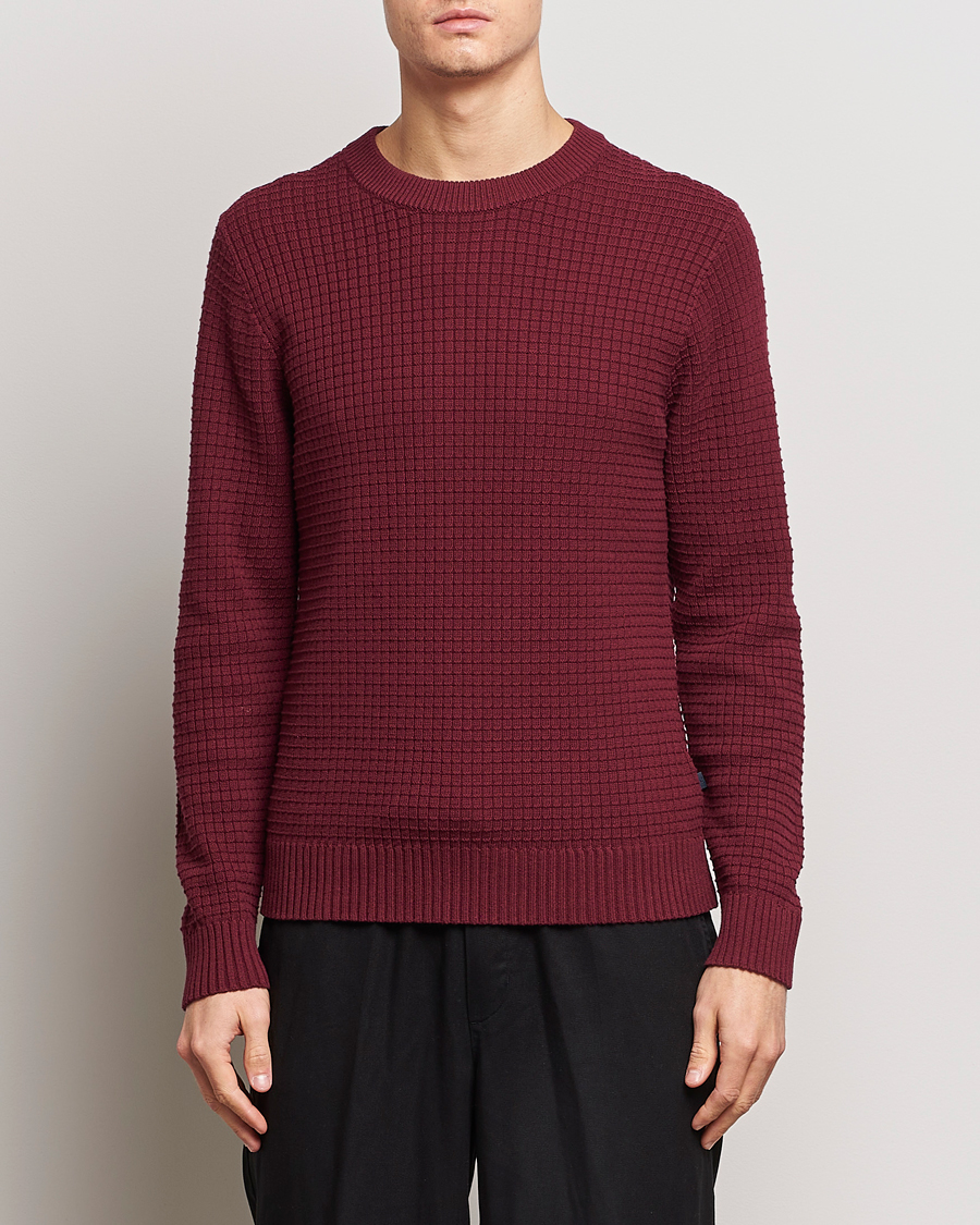 Herre | Strikkede gensere | J.Lindeberg | Archer Structure Sweater Zinfandel