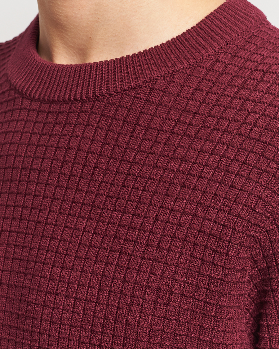 Herre | Gensere | J.Lindeberg | Archer Structure Sweater Zinfandel