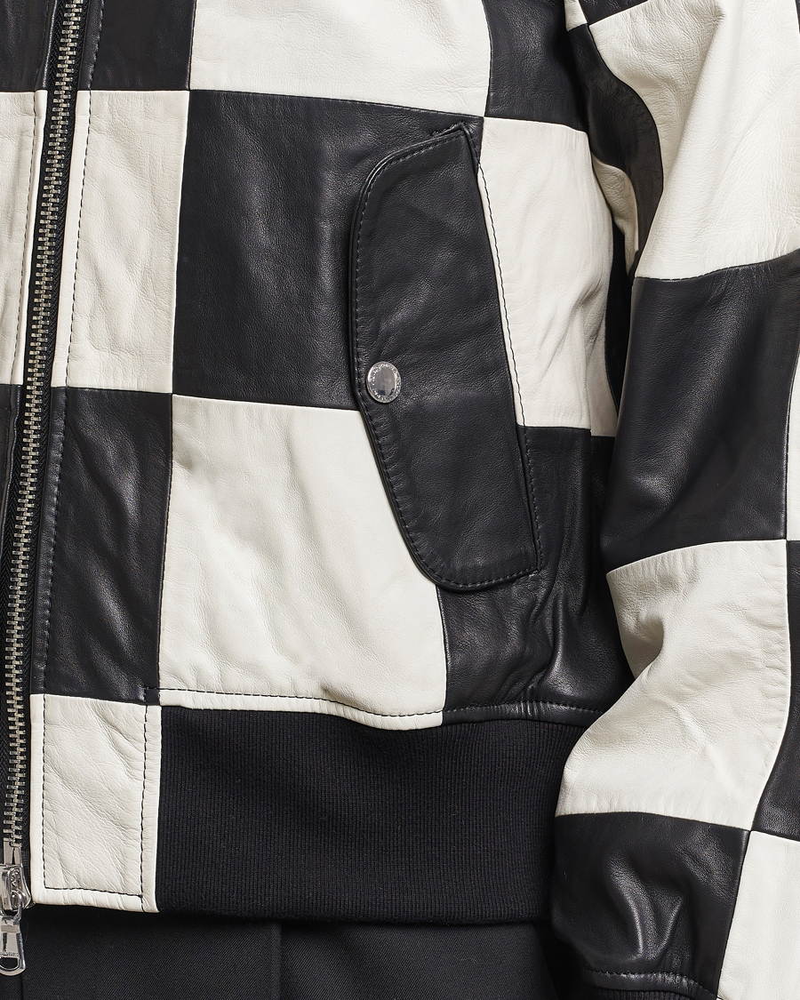 Herre | Jakker | J.Lindeberg | Milan Patchwork Leather Jacket Black