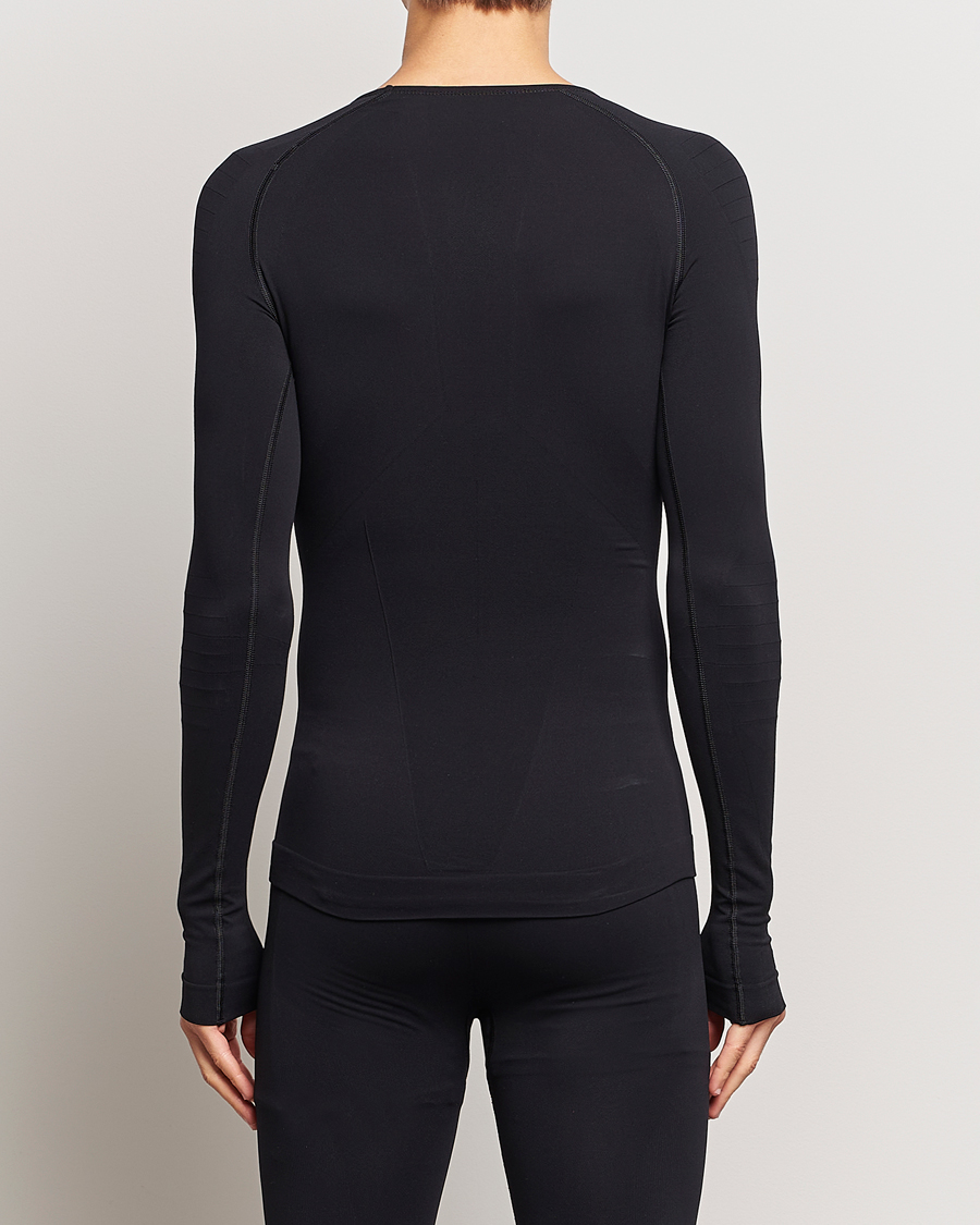 Herre | T-Shirts | Falke | Long Sleeve Warm Shirt Black