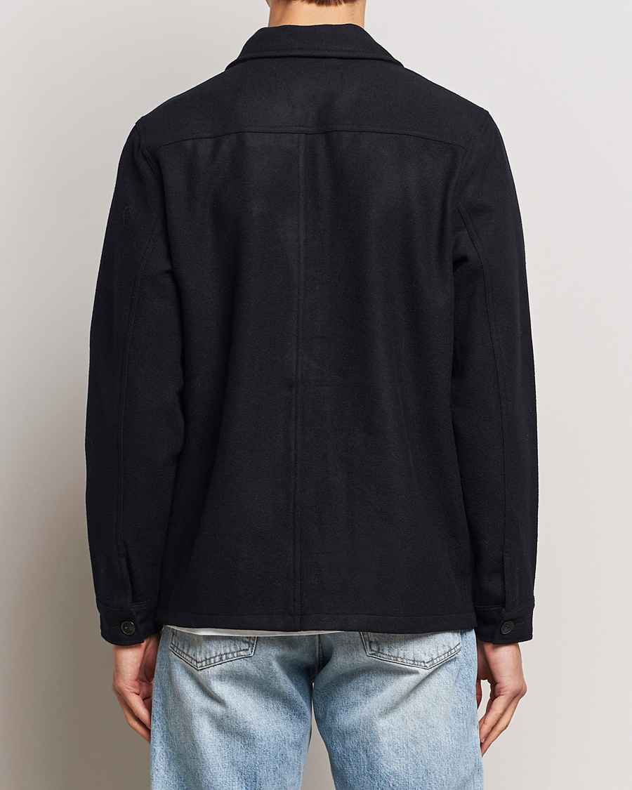 Herre | Jakker | A Day's March | Wool Overshirt Navy