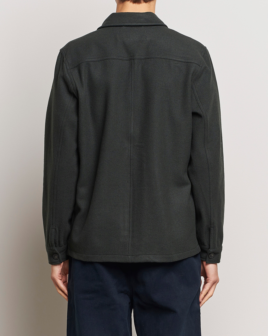 Herre | Skjorter | A Day's March | Original Wool Overshirt Seaweed