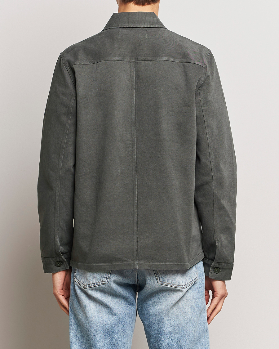 Herre | Skjorter | A Day's March | Patch Pocket Sturdy Twill Overshirt Olive