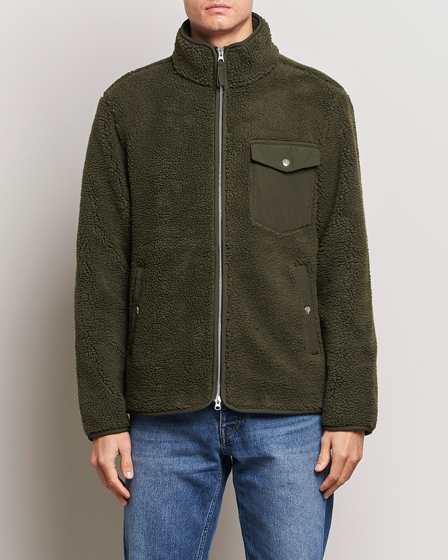 Herre |  | A Day's March | Tone Pile Fleece Jacket Deep Green