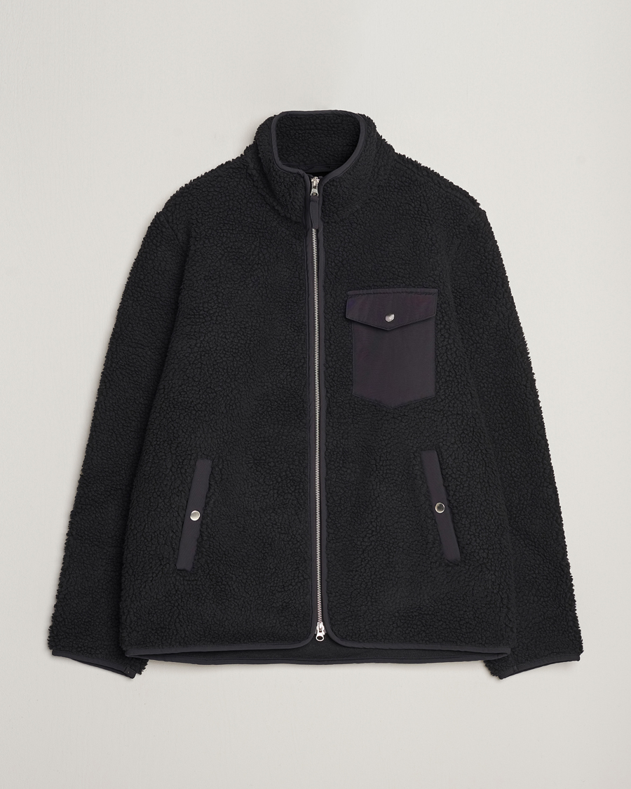 Herre | Gensere | A Day's March | Tone Pile Fleece Jacket Black