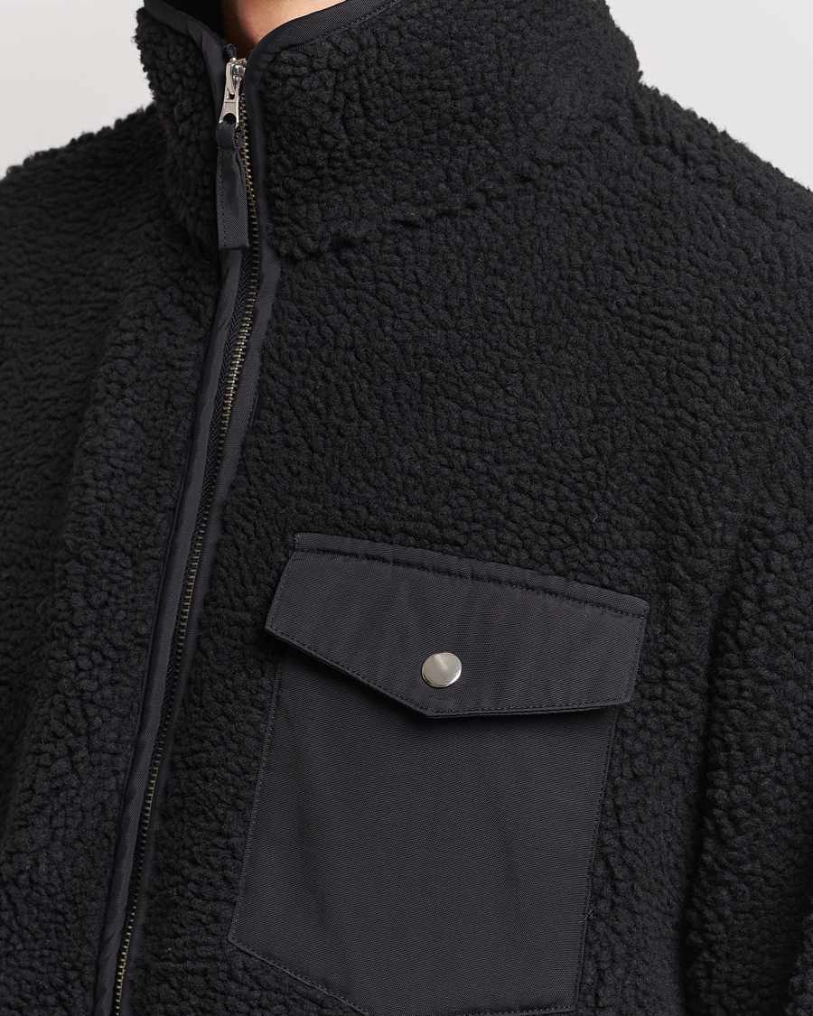Herre | Gensere | A Day's March | Tone Pile Fleece Jacket Black