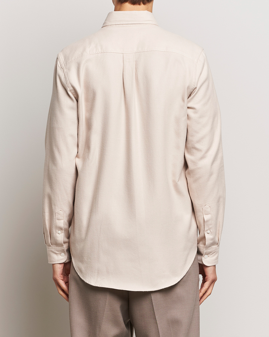 Herre | Skjorter | A Day's March | Moorgate Light Flanell Shirt Taupe Melange