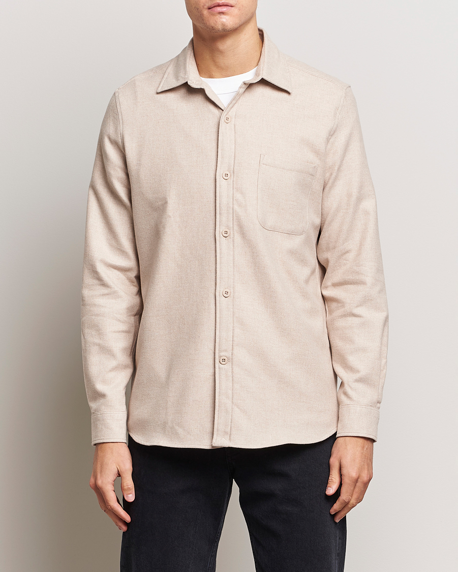 Herre | Flanellskjorter | A Day's March | Redhill Heavy Flanell Shirt Sand