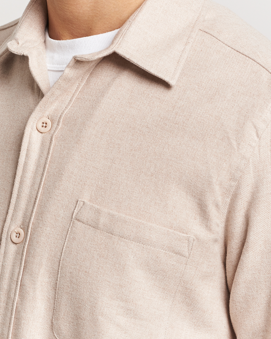 Herre | Skjorter | A Day's March | Redhill Heavy Flanell Shirt Sand