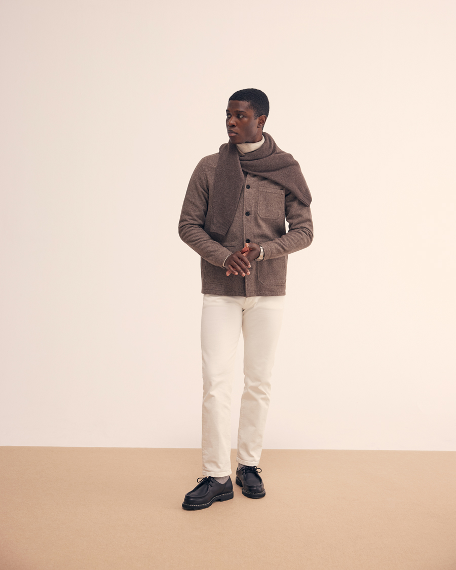 Herre | Skjorter | A Day's March | Redhill Heavy Flanell Shirt Sand