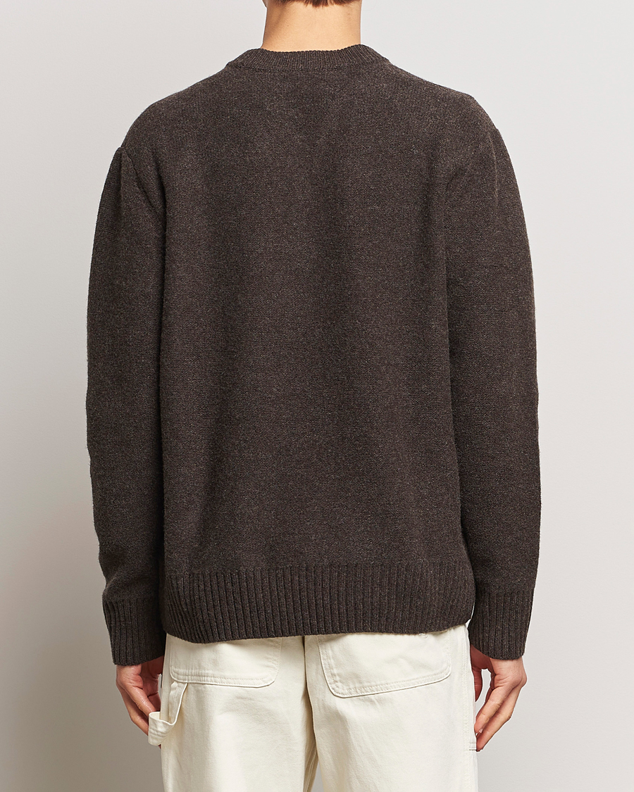 Herre | Gensere | A Day's March | Tietar Boiled Merino Sweater Java Brown