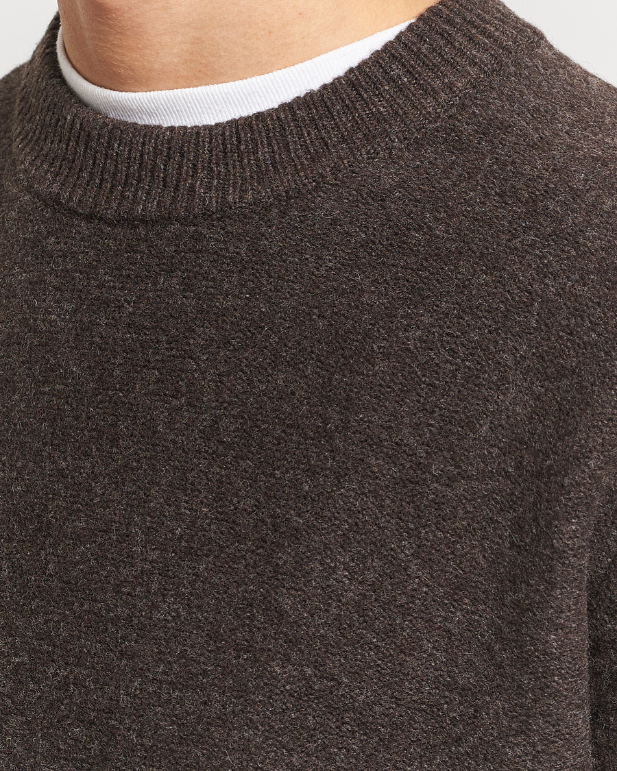 Herre | Gensere | A Day's March | Tietar Boiled Merino Sweater Java Brown
