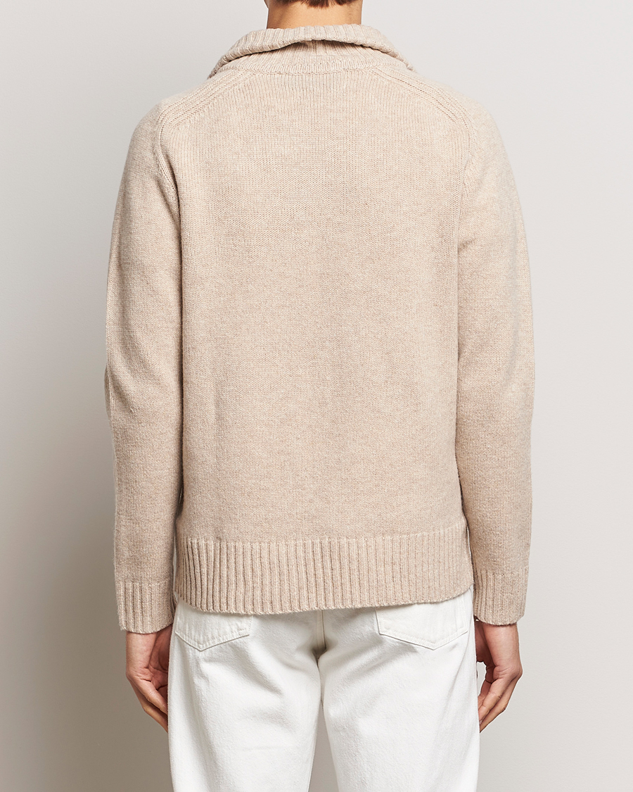 Herre | Gensere | A Day's March | Cullan Wool Half-Zip Sand