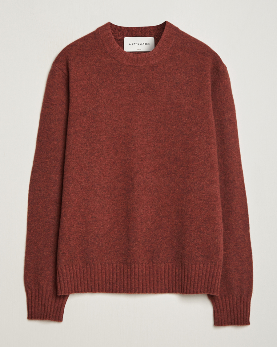 Herre | Gensere | A Day's March | Marlow Lambswool Crew Zinfandel