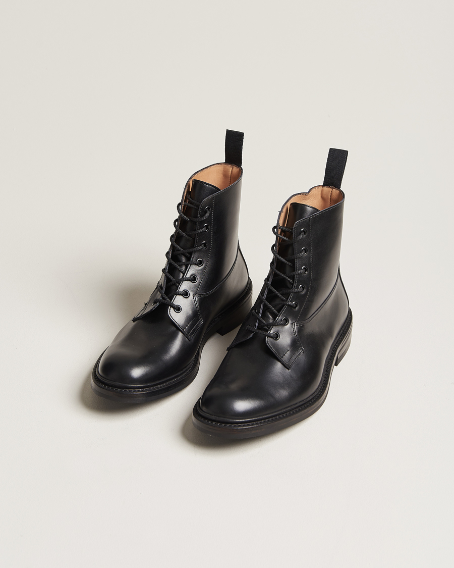 Herre | Svarte støvler | Tricker's | Burford Dainite Country Boots Black Calf