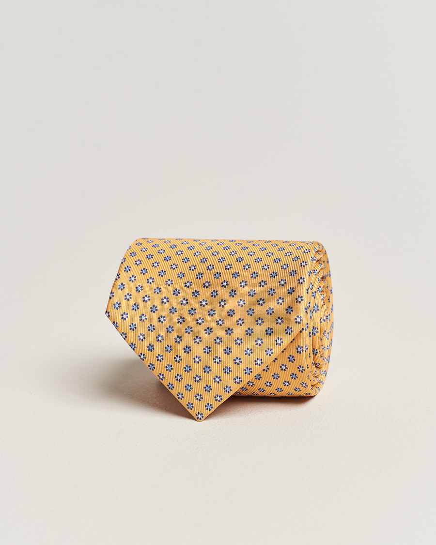 Herre |  | E. Marinella | 3-Fold Printed Silk Tie Yellow