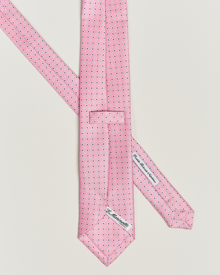 Herre | E. Marinella 3-Fold Printed Silk Tie Pink | E. Marinella | 3-Fold Printed Silk Tie Pink