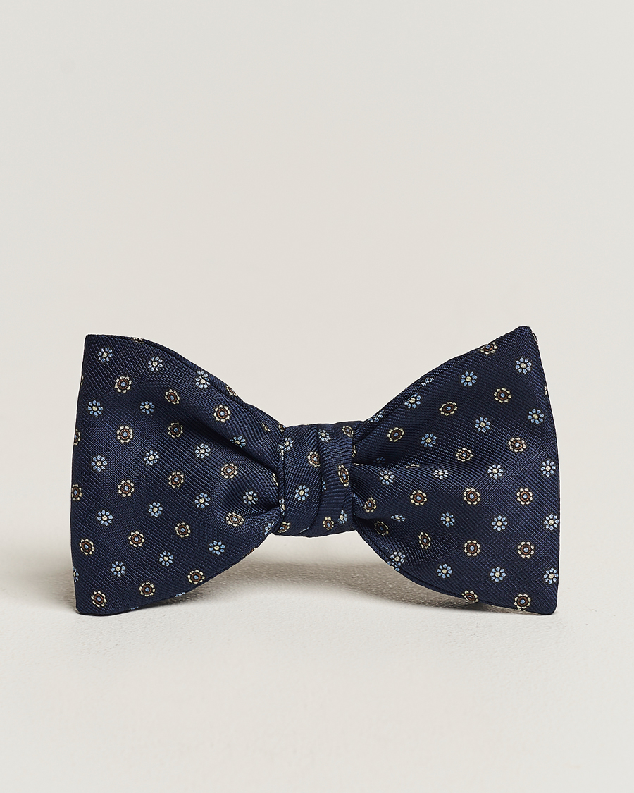 Herre | E. Marinella Silk Bow Tie Navy | E. Marinella | Silk Bow Tie Navy