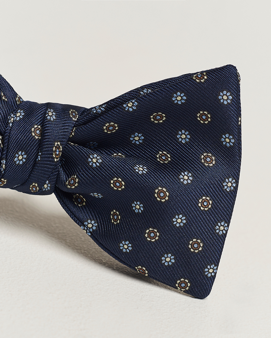 Herre | E. Marinella Silk Bow Tie Navy | E. Marinella | Silk Bow Tie Navy