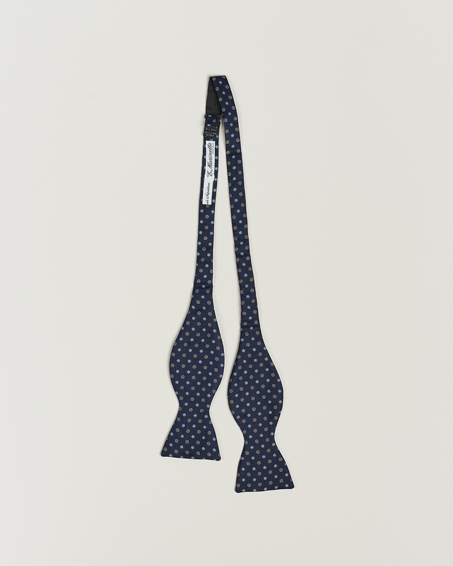 Herre | E. Marinella Silk Bow Tie Navy | E. Marinella | Silk Bow Tie Navy