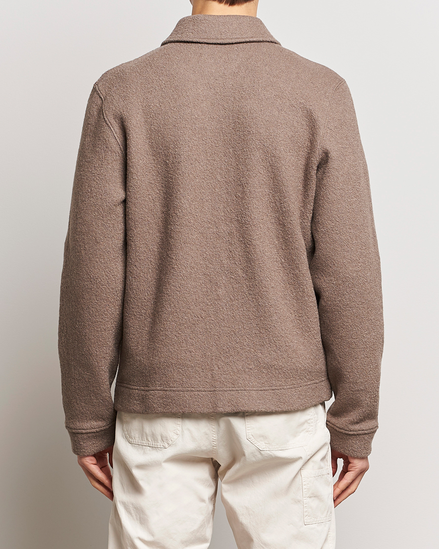Herre | Gensere | Samsøe Samsøe | Hannes Boiled Wool Full Zip Fallen Rock