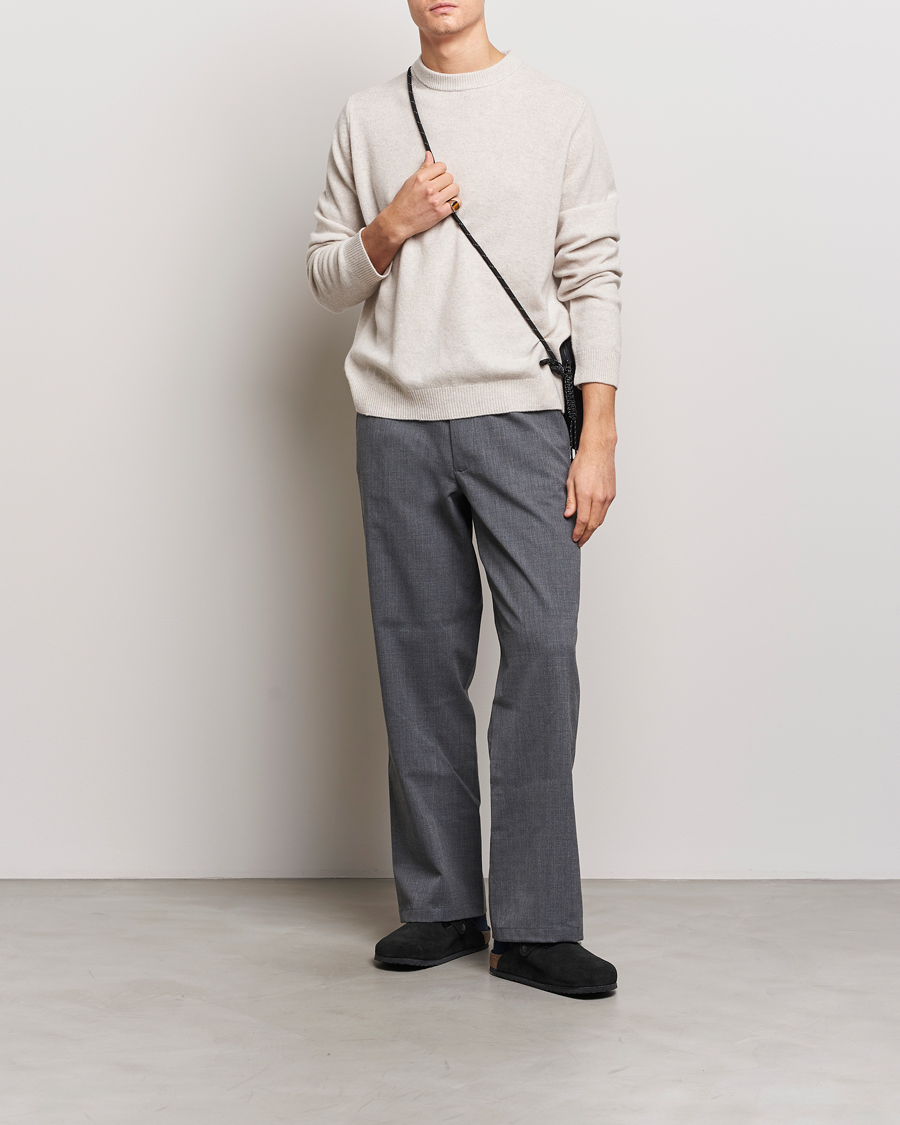Herre | Gensere | Samsøe Samsøe | Isak Merino Knitted Sweater Silver Lining