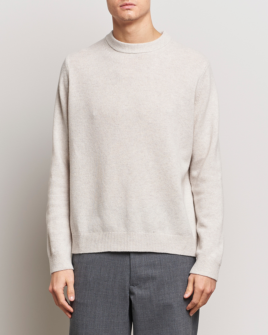 Herre |  | Samsøe & Samsøe | Isak Merino Knitted Sweater Silver Lining