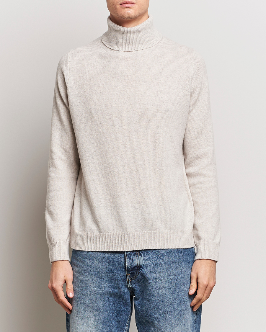 Herre | Pologensere | Samsøe Samsøe | Isak Merino Knitted Turtleneck Silver Lining