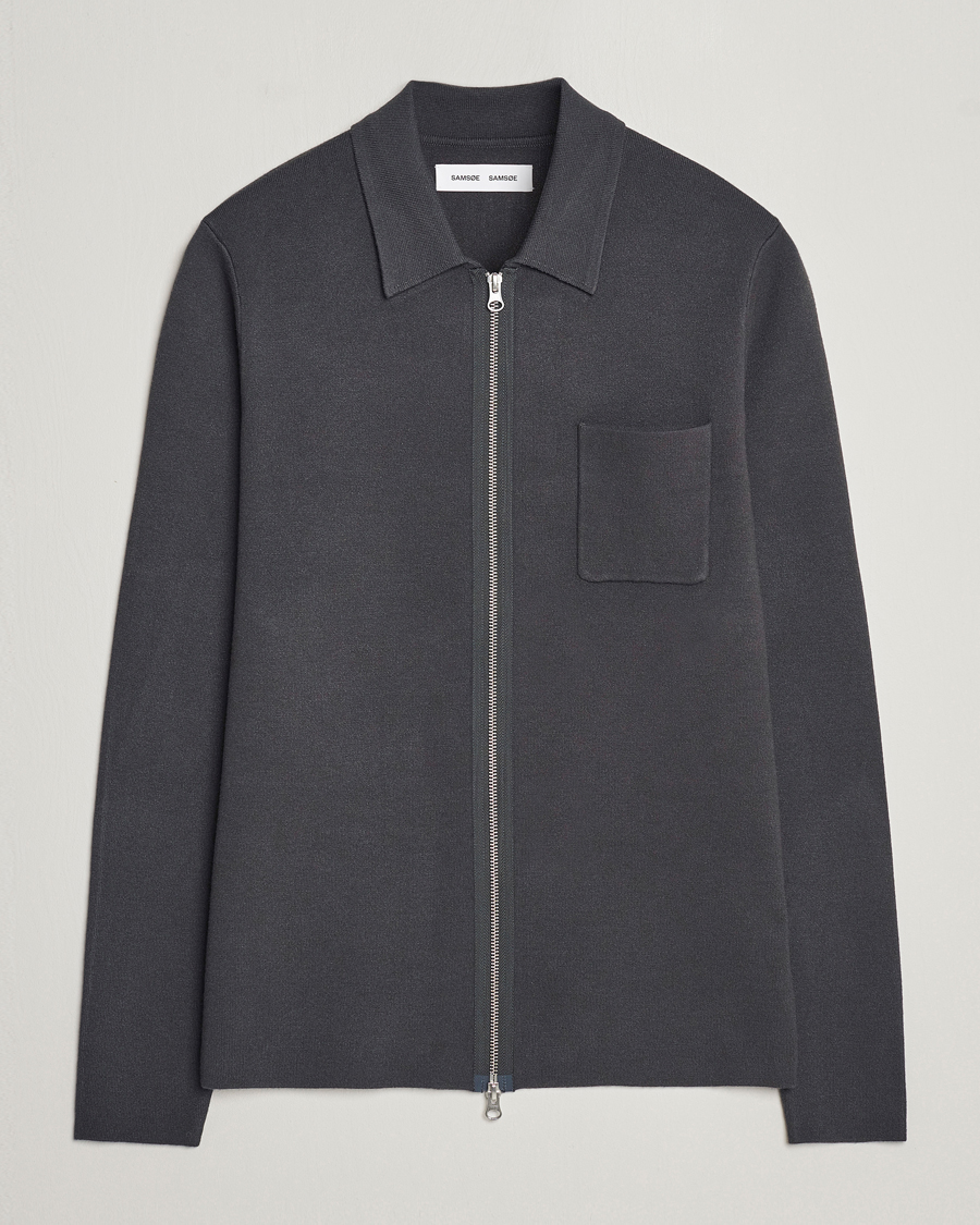 Herre | Gensere | Samsøe Samsøe | Guna Full Zip Volcanic Ash