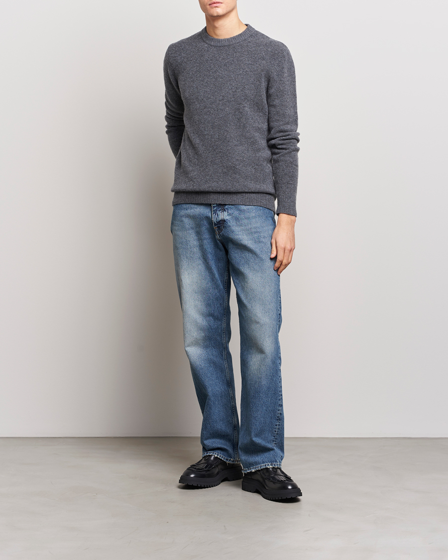 Herre | Gensere | Samsøe Samsøe | Butler Yak Crew Neck Dark Grey Melange