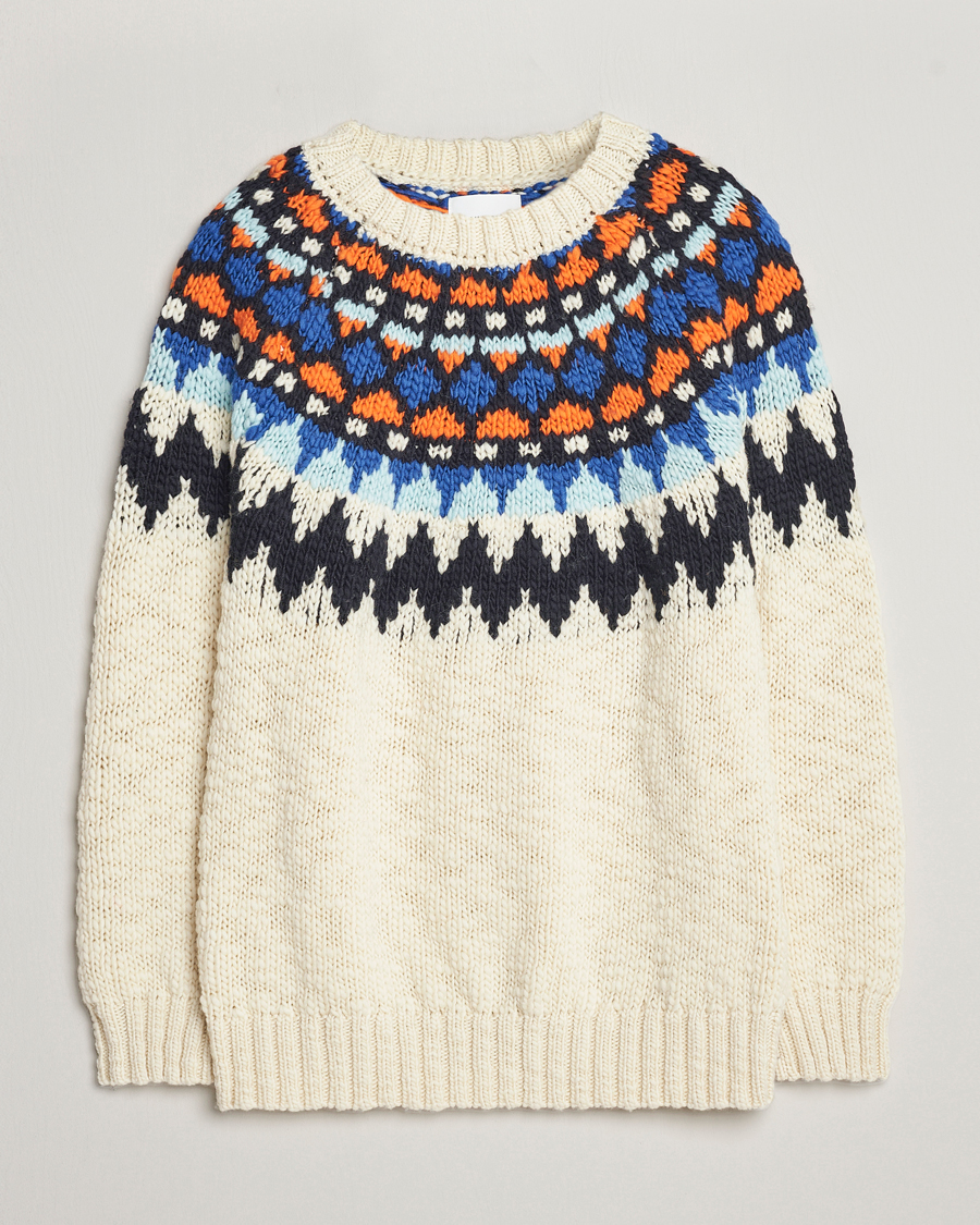 Herre | Gensere | NN07 | Felix Nordic Wool Sweater Ecru Multi