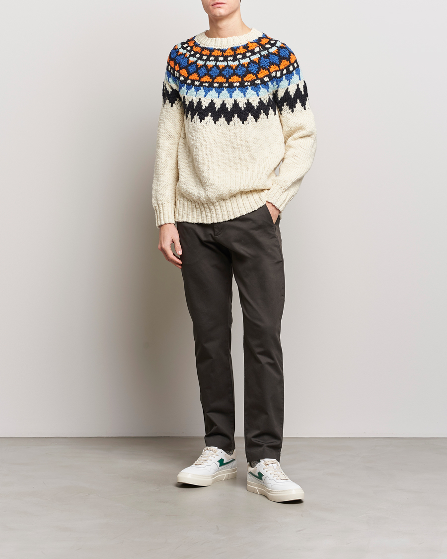 Herre | Gensere | NN07 | Felix Nordic Wool Sweater Ecru Multi