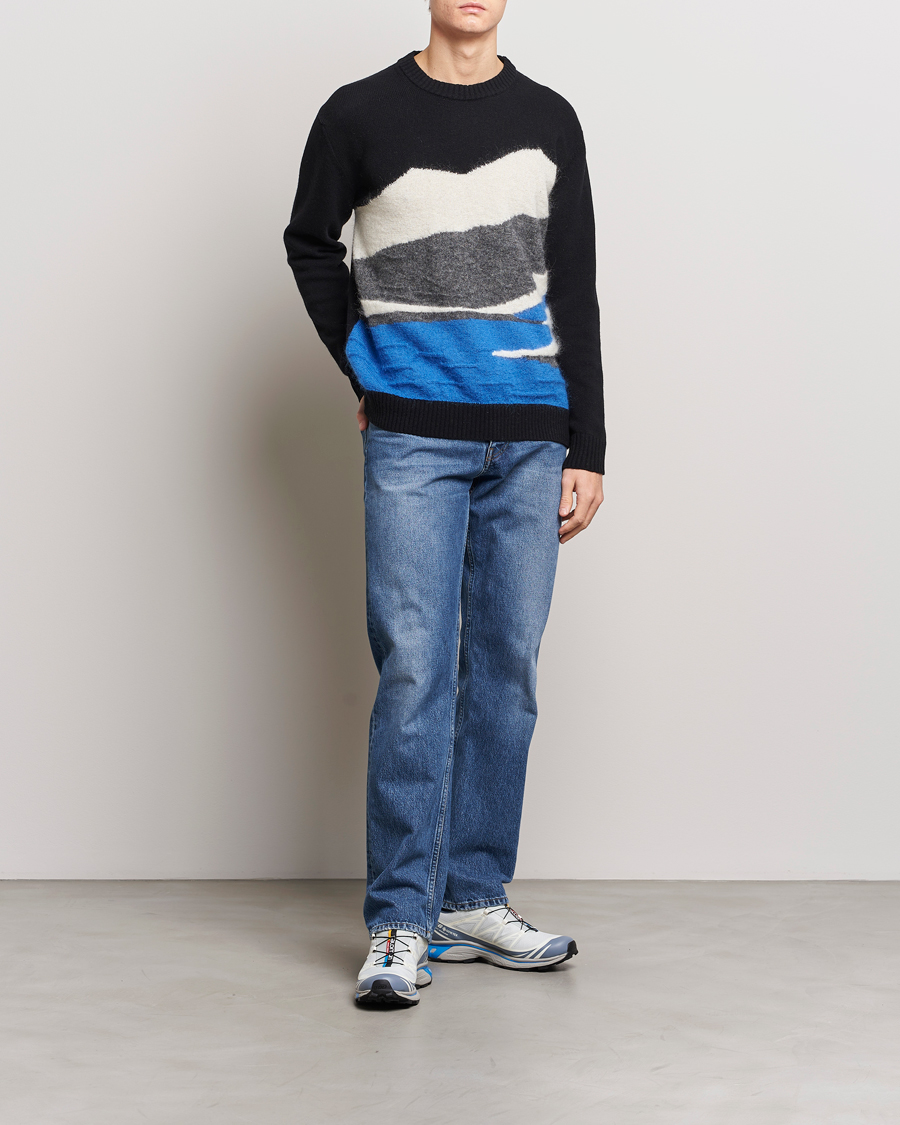 Herre | Gensere | NN07 | Jason Mohair Wool Sweater Black Multi