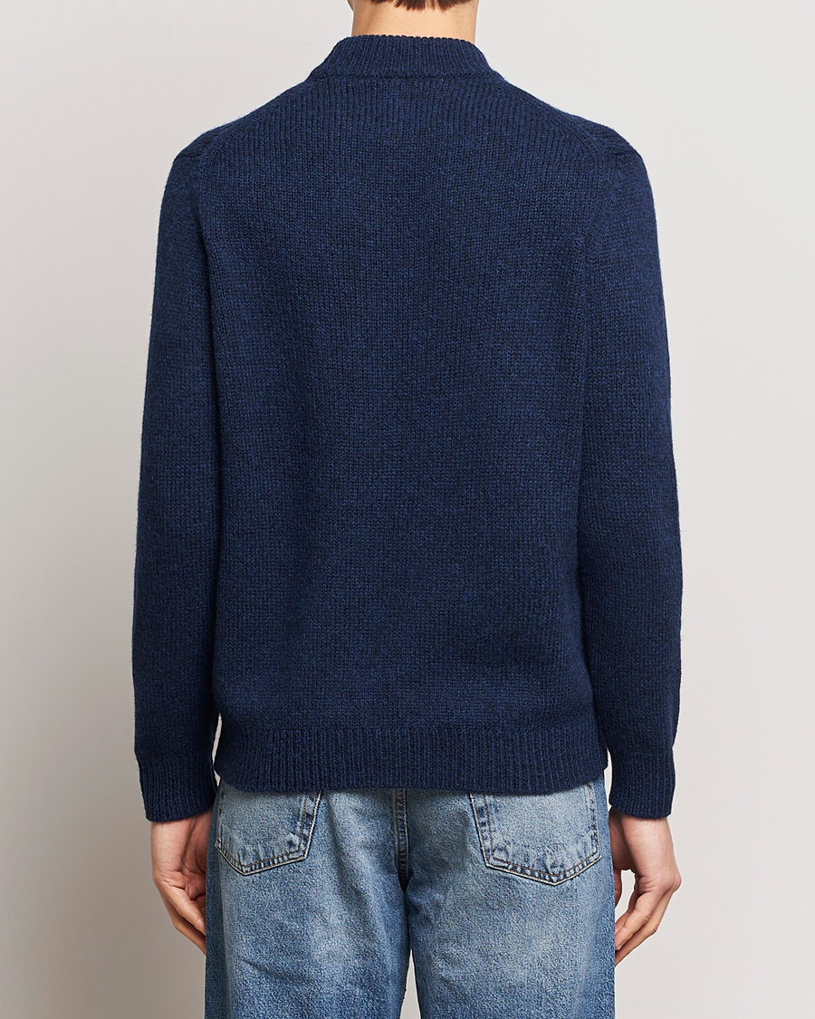 Herre | Gensere | NN07 | Nick Mock Neck Sweater Navy Blue