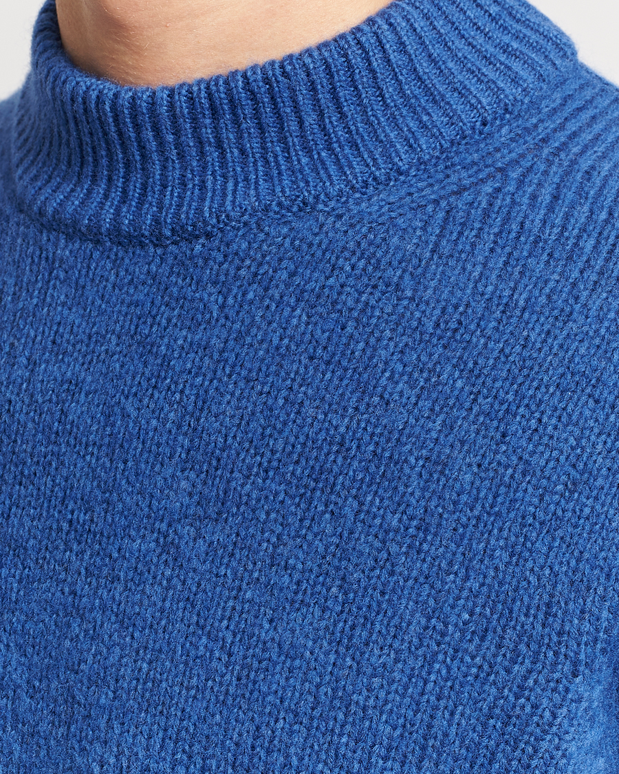 Herre | Gensere | NN07 | Nick Mock Neck Sweater Blue