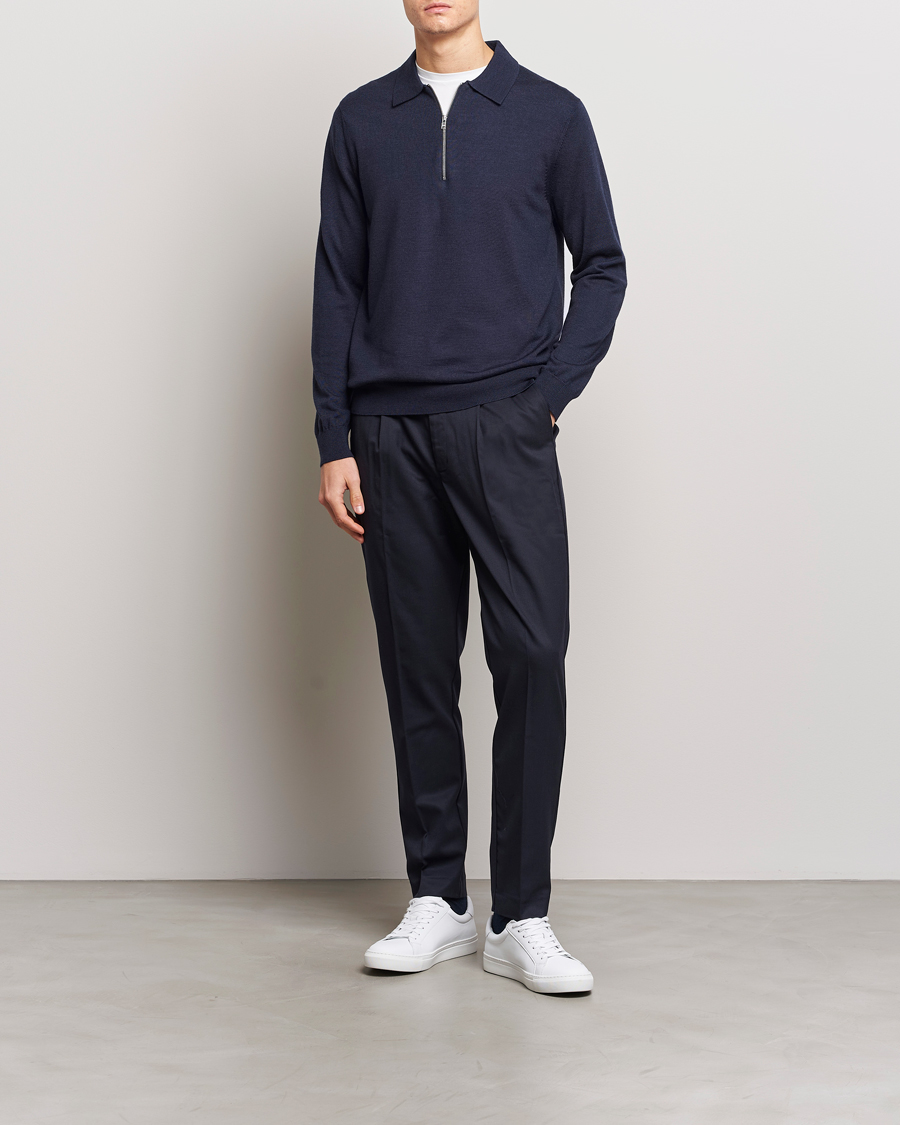 Herre | Gensere | NN07 | Sergio Half Zip Navy Melange