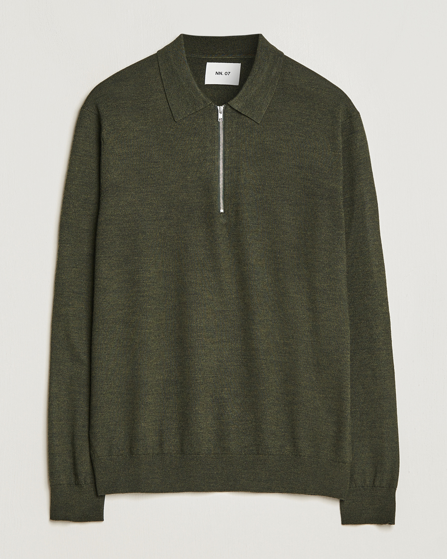 Herre | Gensere | NN07 | Sergio Half-Zip Polo Dark Green