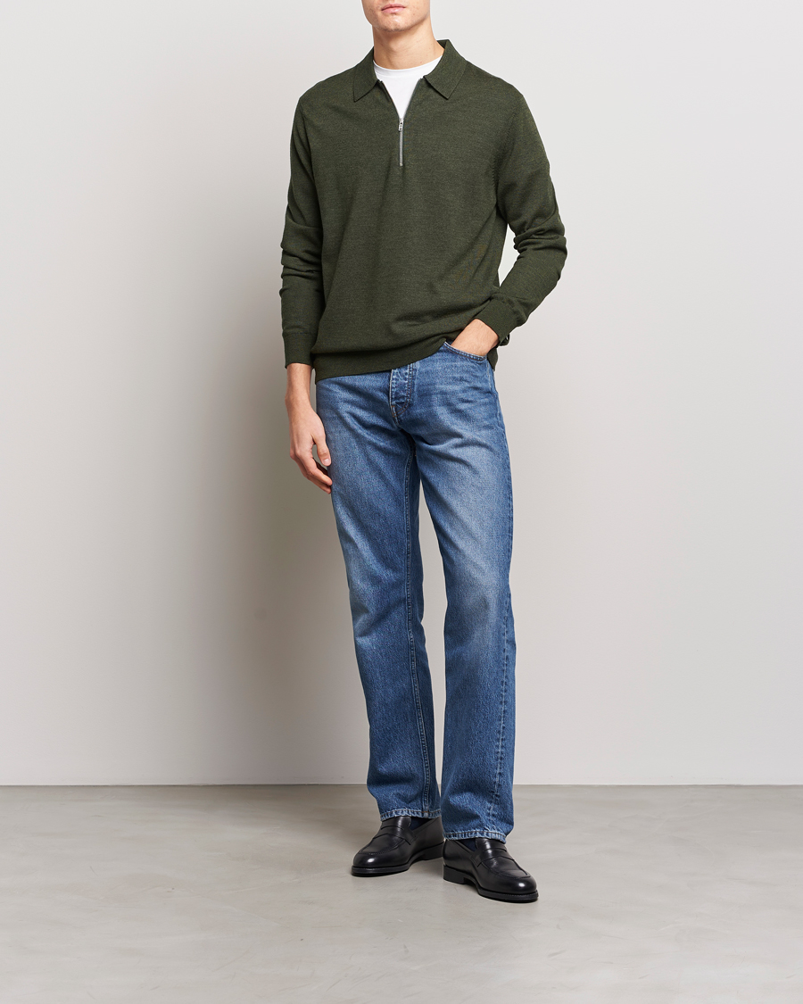 Herre | Gensere | NN07 | Sergio Half-Zip Polo Dark Green